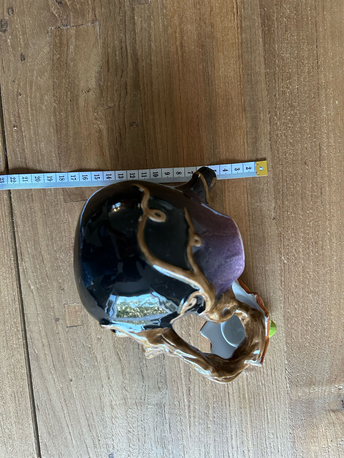 Augergine slip teapot