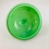 Jade green opaline - Sugar bowl / Bonbonnière - early 20th century