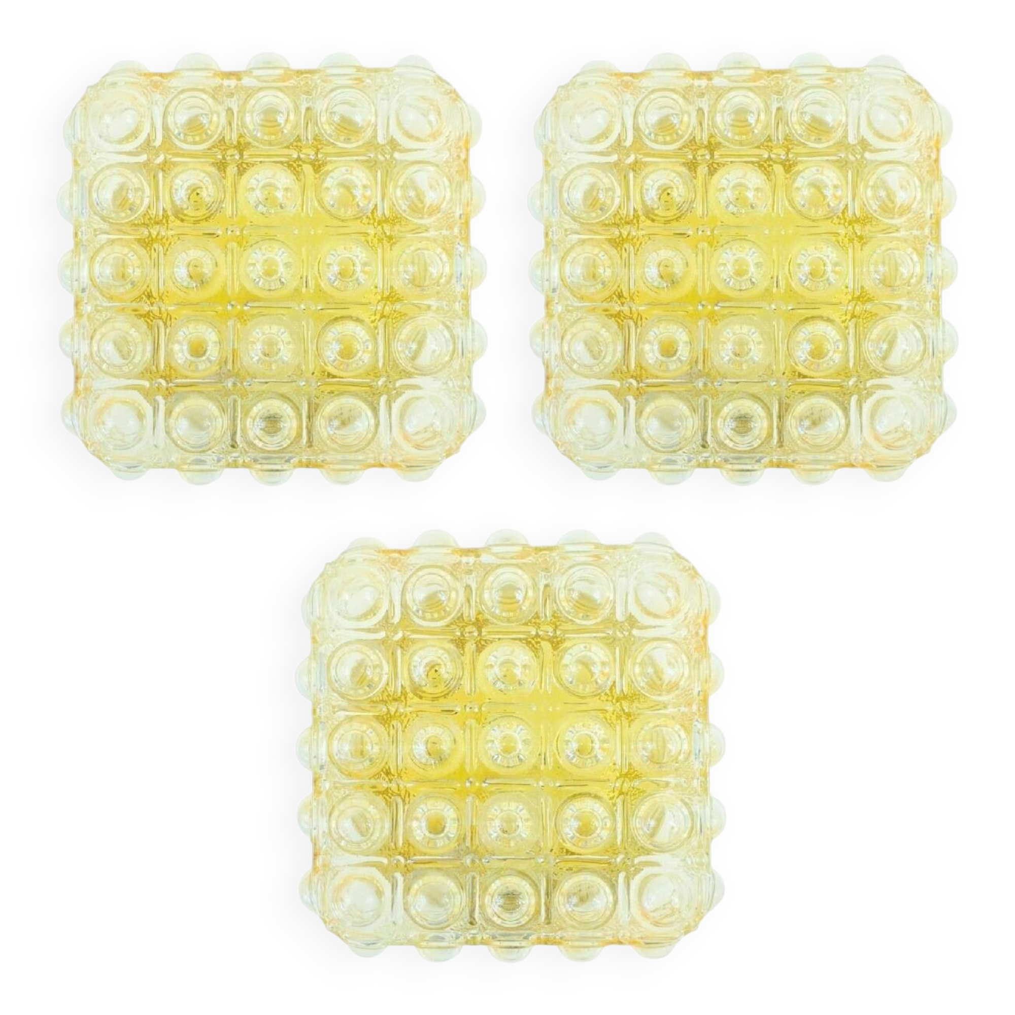 1 of 3 Mid-Century Bubble Glass Wall Lights by H.Tynell for Limburg, 1970s