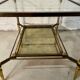 Brass, steel and patinated brass sofa end 1960