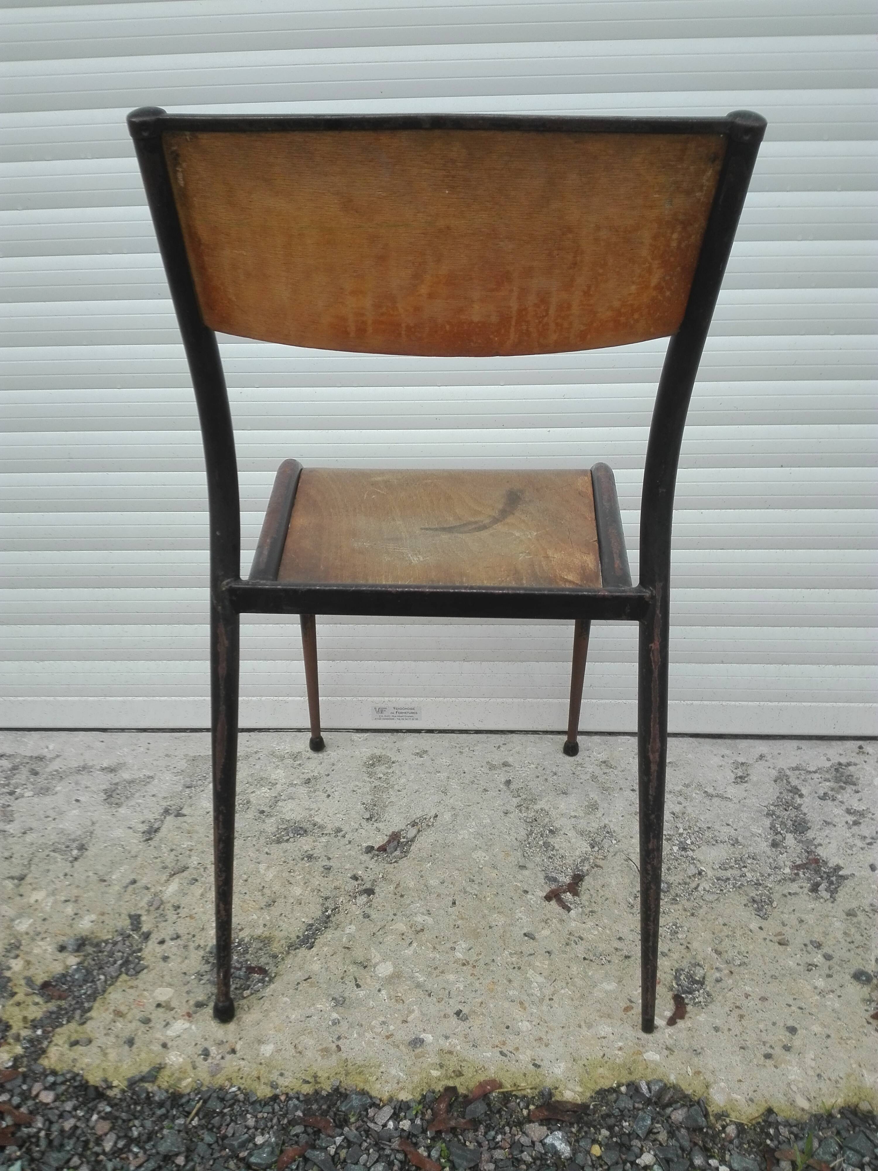 School mullca 510 foot spindle vintage chair