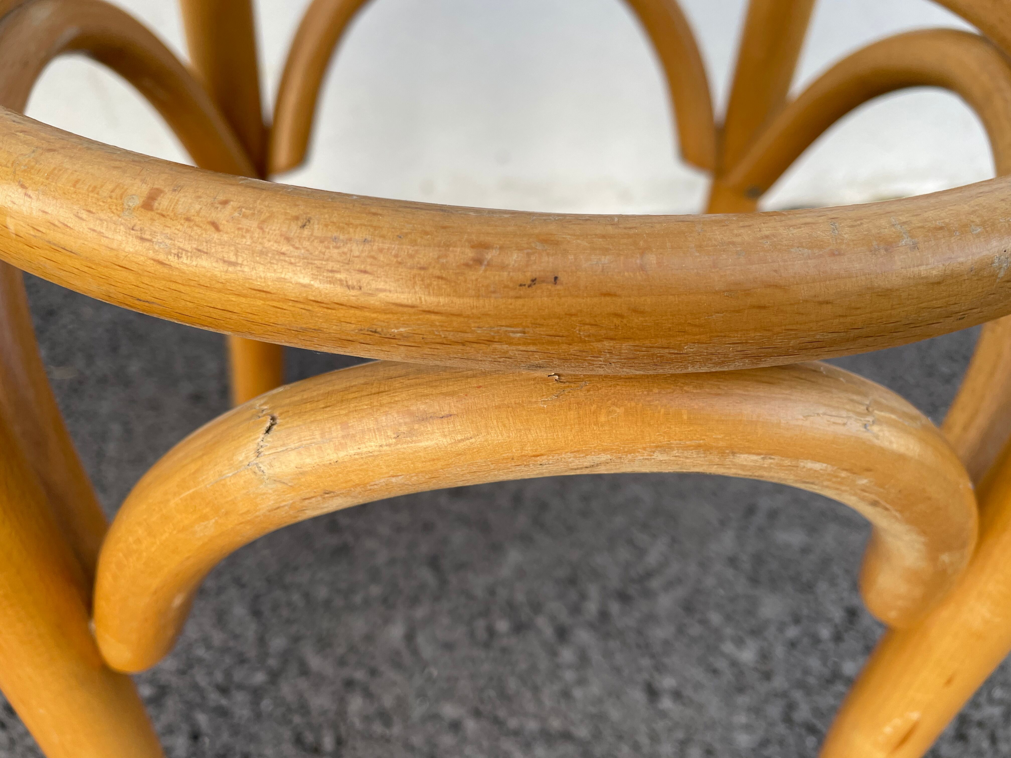 Curved wooden bar stool