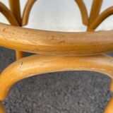 Curved wooden bar stool