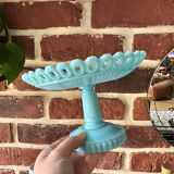 Vintage blue opaline fruit cup