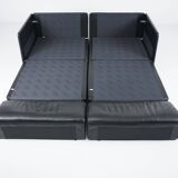 Black leather DS 78 sofa by De Sede
