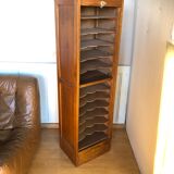 Oak 1950 curtain storage cabinet