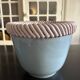 important vintage woven ceramic pot