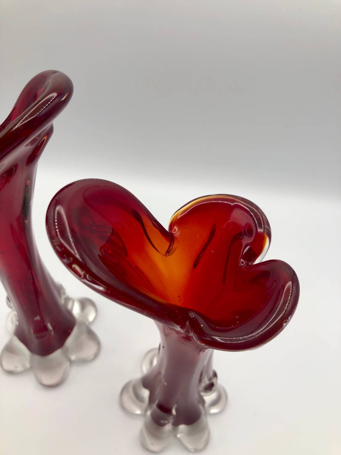 Duo soliflores verre soufflé