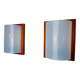 Pair of pine and methacrylate wall lights, Spain 1980