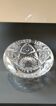Bohemian cut crystal ashtray/pocket tray. Star/cross-hatched motifs.