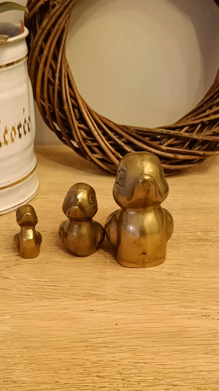 Vintage Solid Brass Ducks