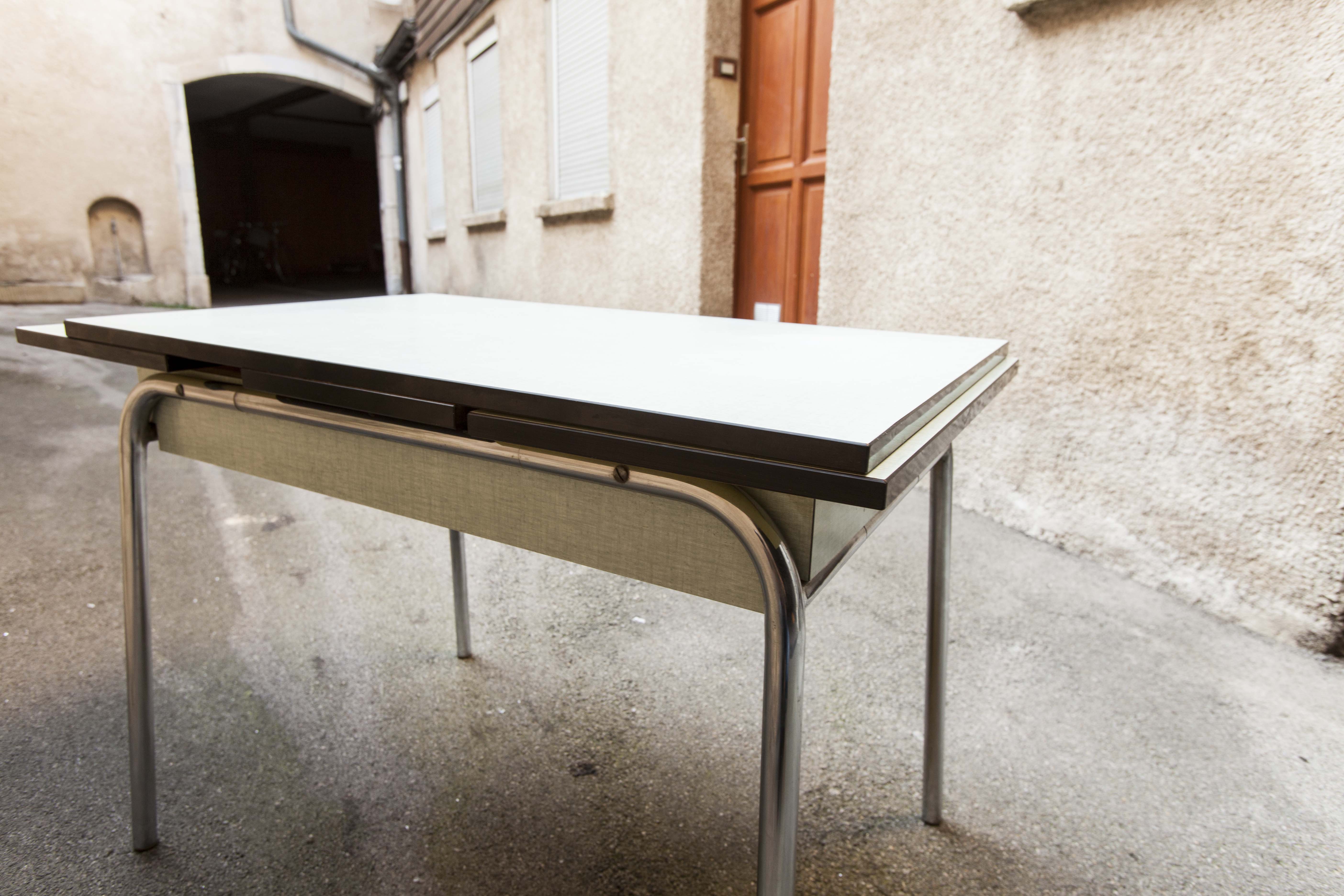 Green formica table, 1970