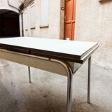 Green formica table, 1970