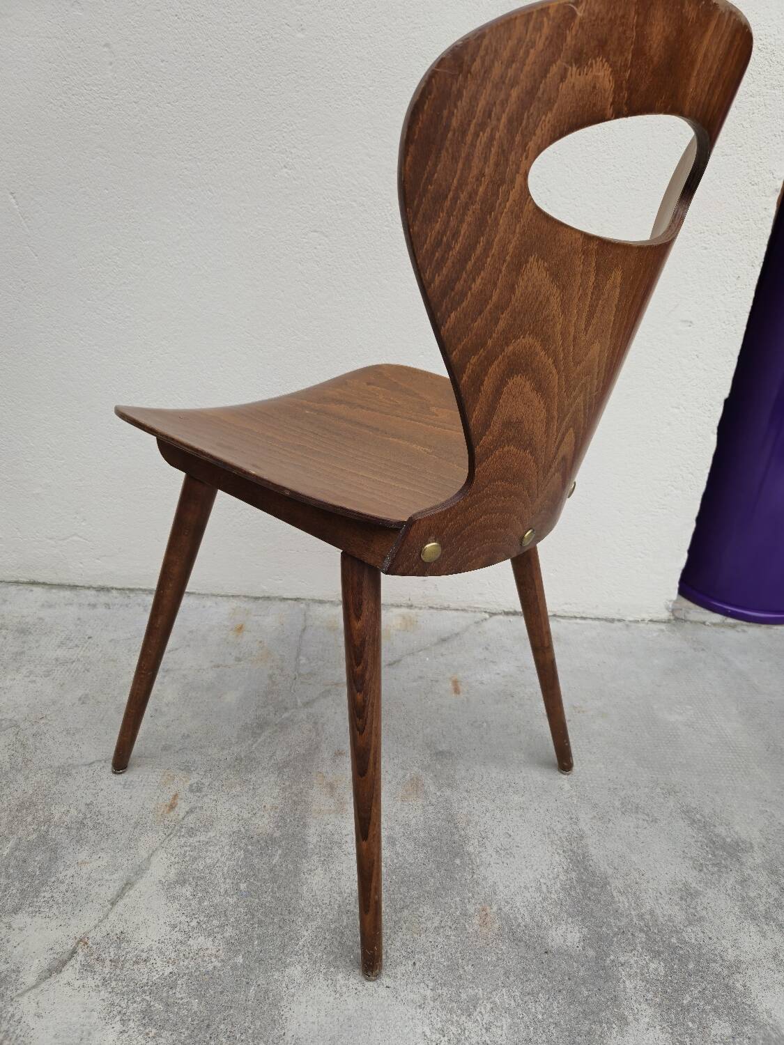 Chaise Baumann de bistrot modèle "fourmi" vintage 1950