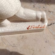Pair of bookends - Ceramic - Signed L Fontinelle