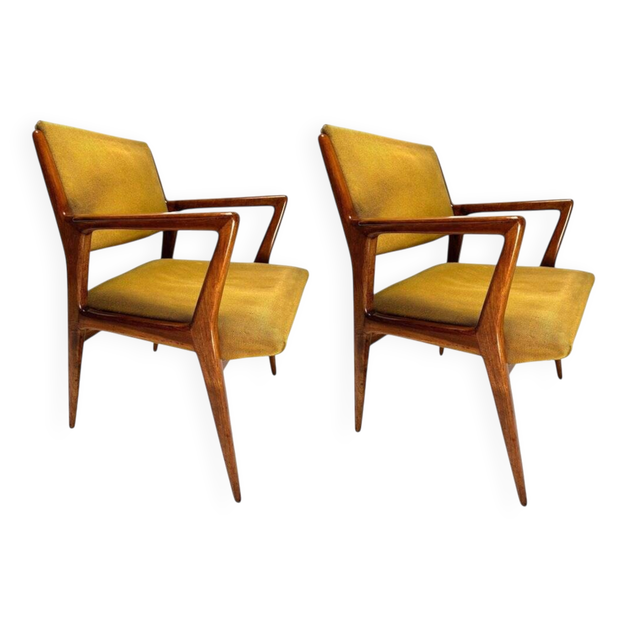 Set of Mid-Century Armchairs in the style of Gio Ponti, Italy, 1950s