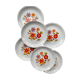 6 old flat plates in French earthenware Moulin des loups