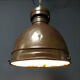 Old copper industrial church pendant light, Dutch 1930