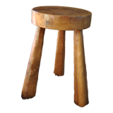 Tabouret tripode en bois vers 1950