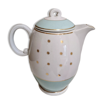 Jug teapot iron earth porcelain Lunéville water green
