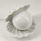 Ceramic lamp shell vintage white manises Spain 70s
