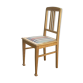 Chaise en bois et toile rayée