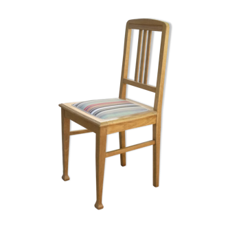 Chair in wood and striped canvas