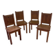 Set of 4 wooden chairs