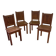 Set of 4 wooden chairs