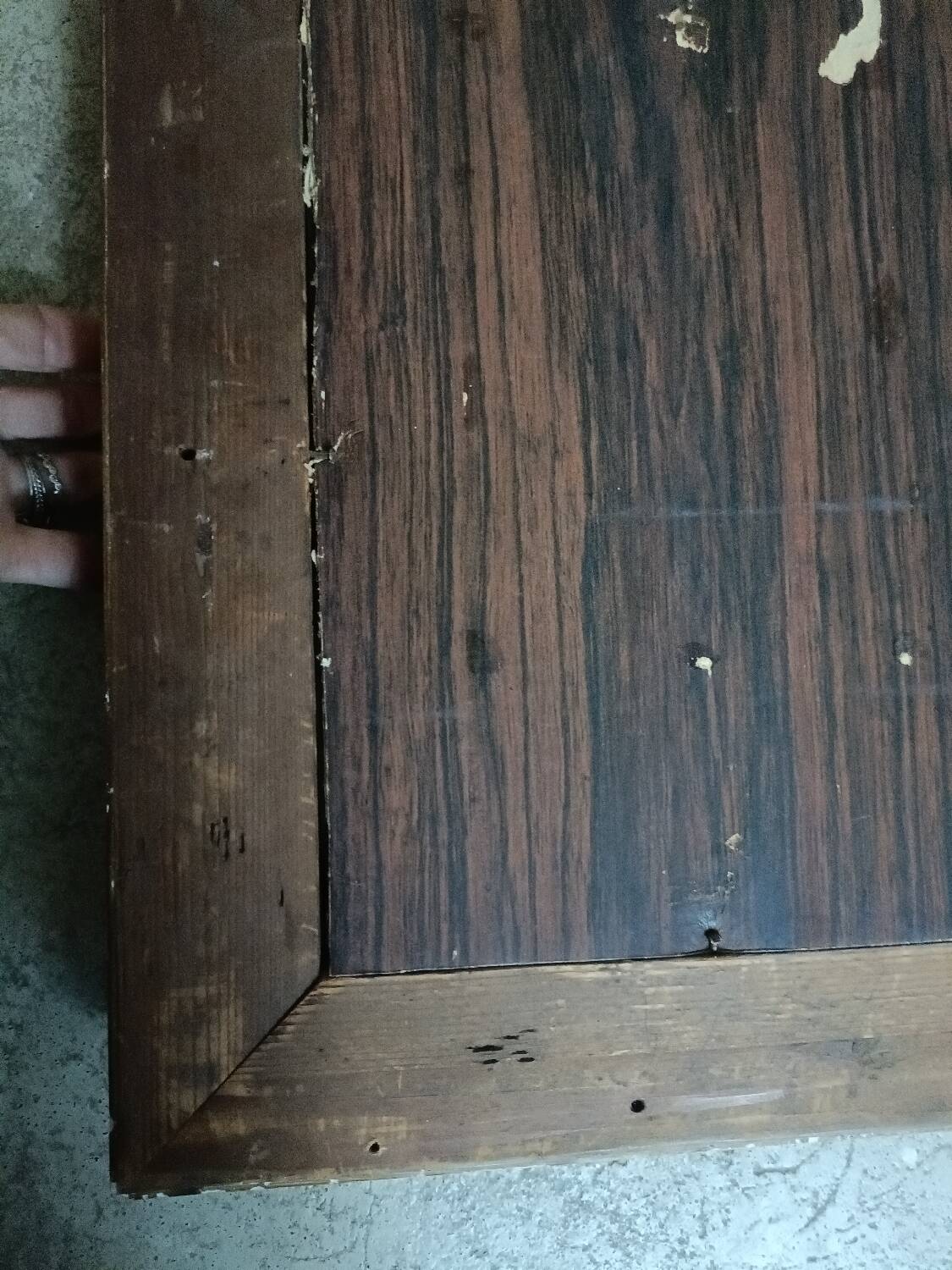 Antique mirror in wood and gilded stucco