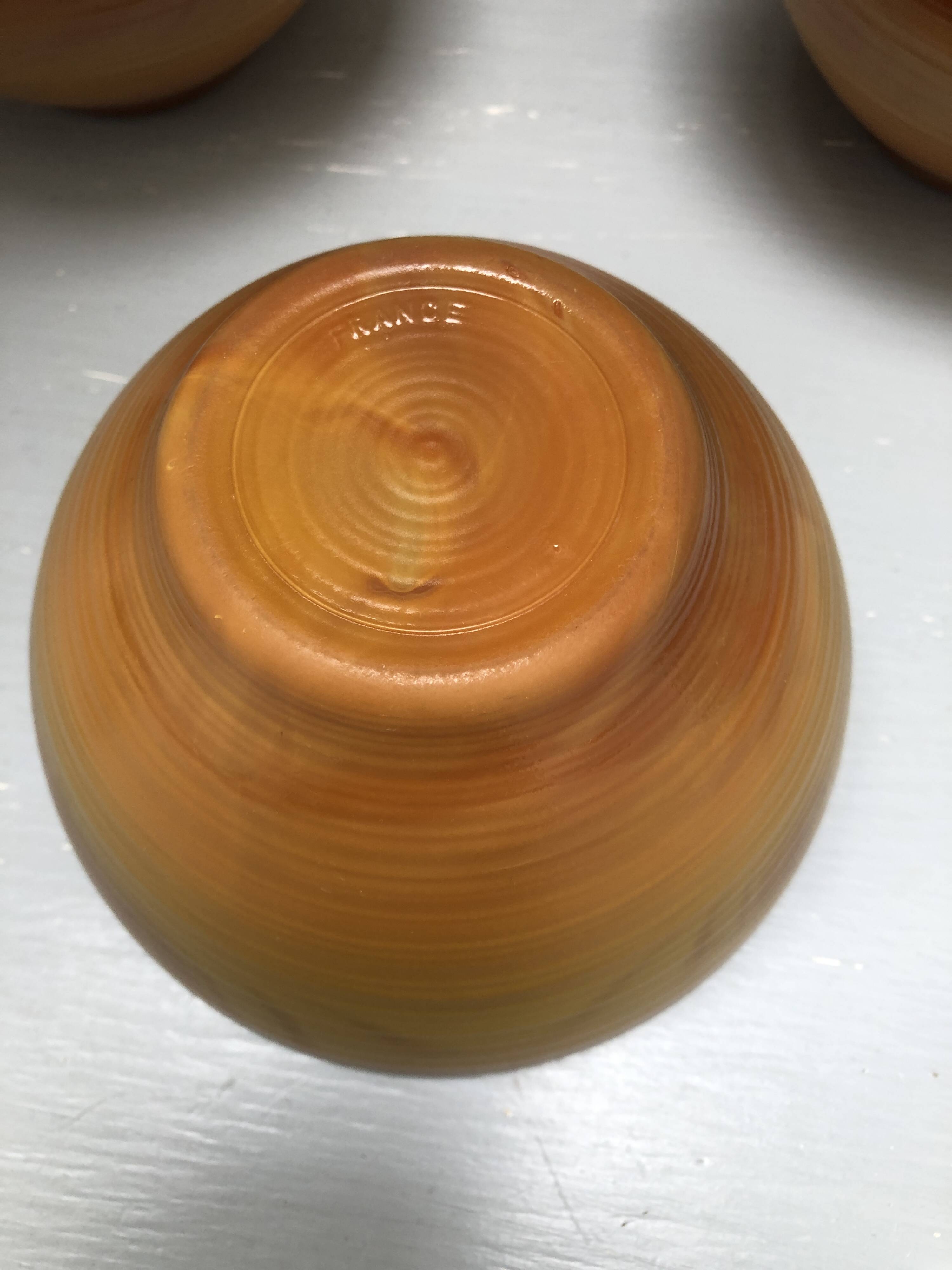Three small vintage bowls from the 70s stamped France