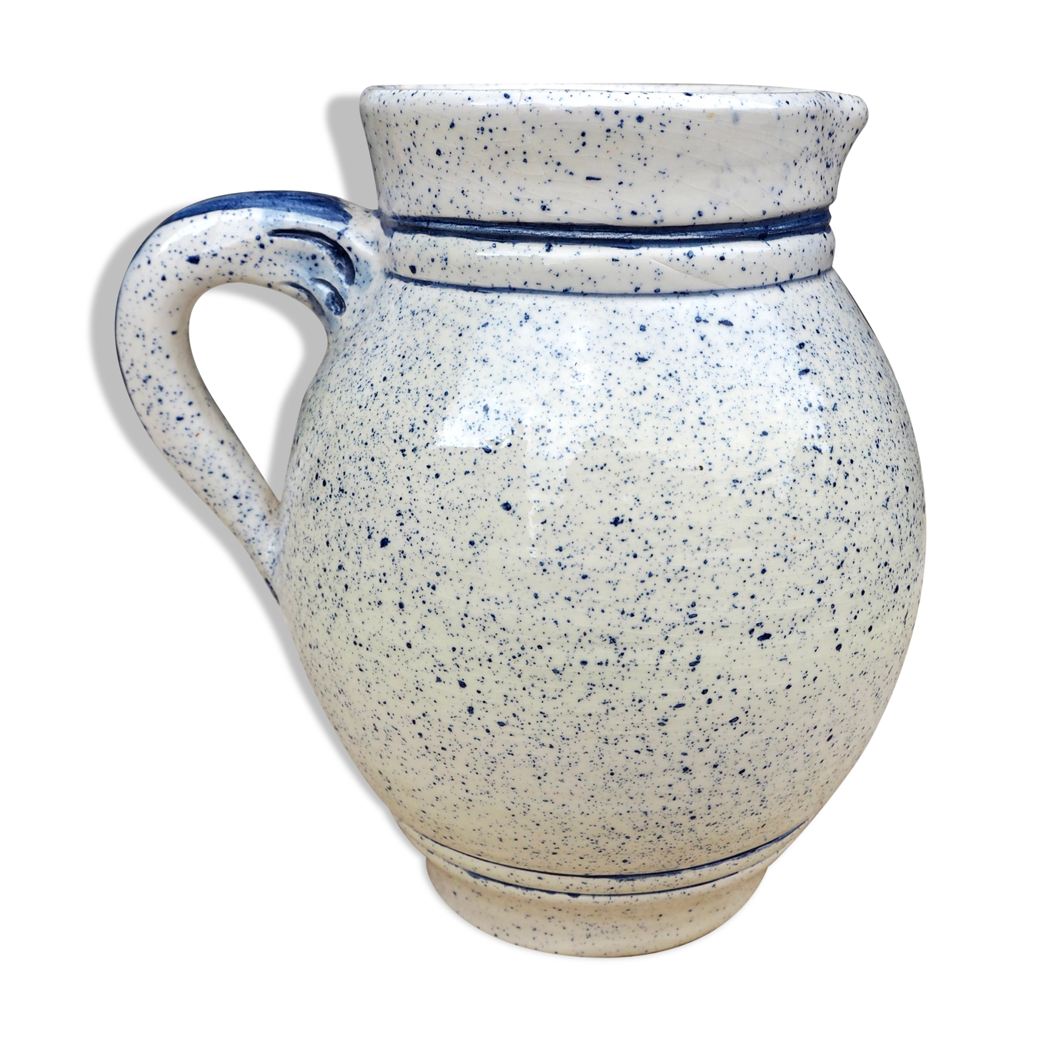 Speckled ceramic pitcher