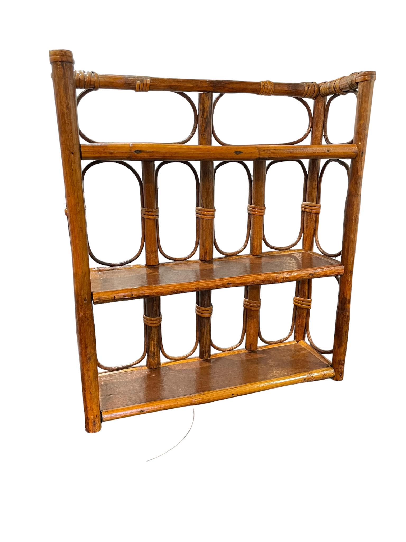 Rattan shelf