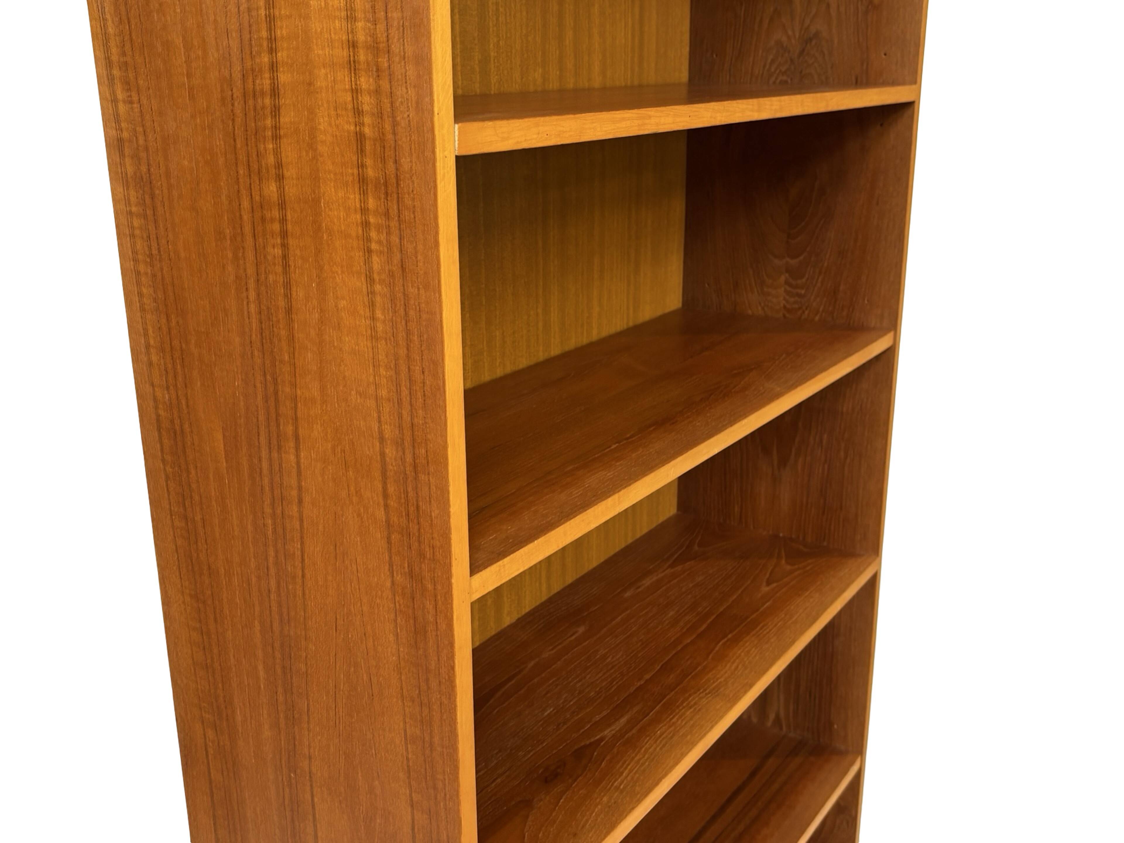 Large vintage teak bookcase, Danish design, 1960s