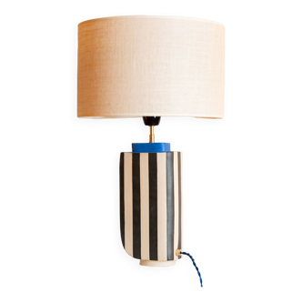Blue Hepburn stoneware lamp