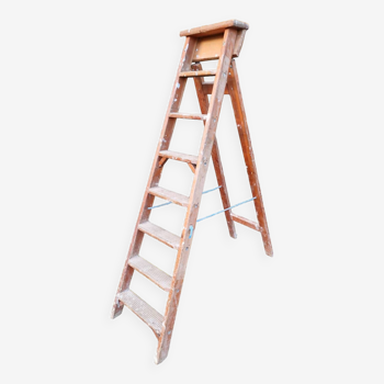 7-step wooden stepladder