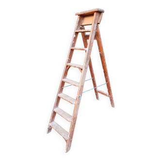 7-step wooden stepladder