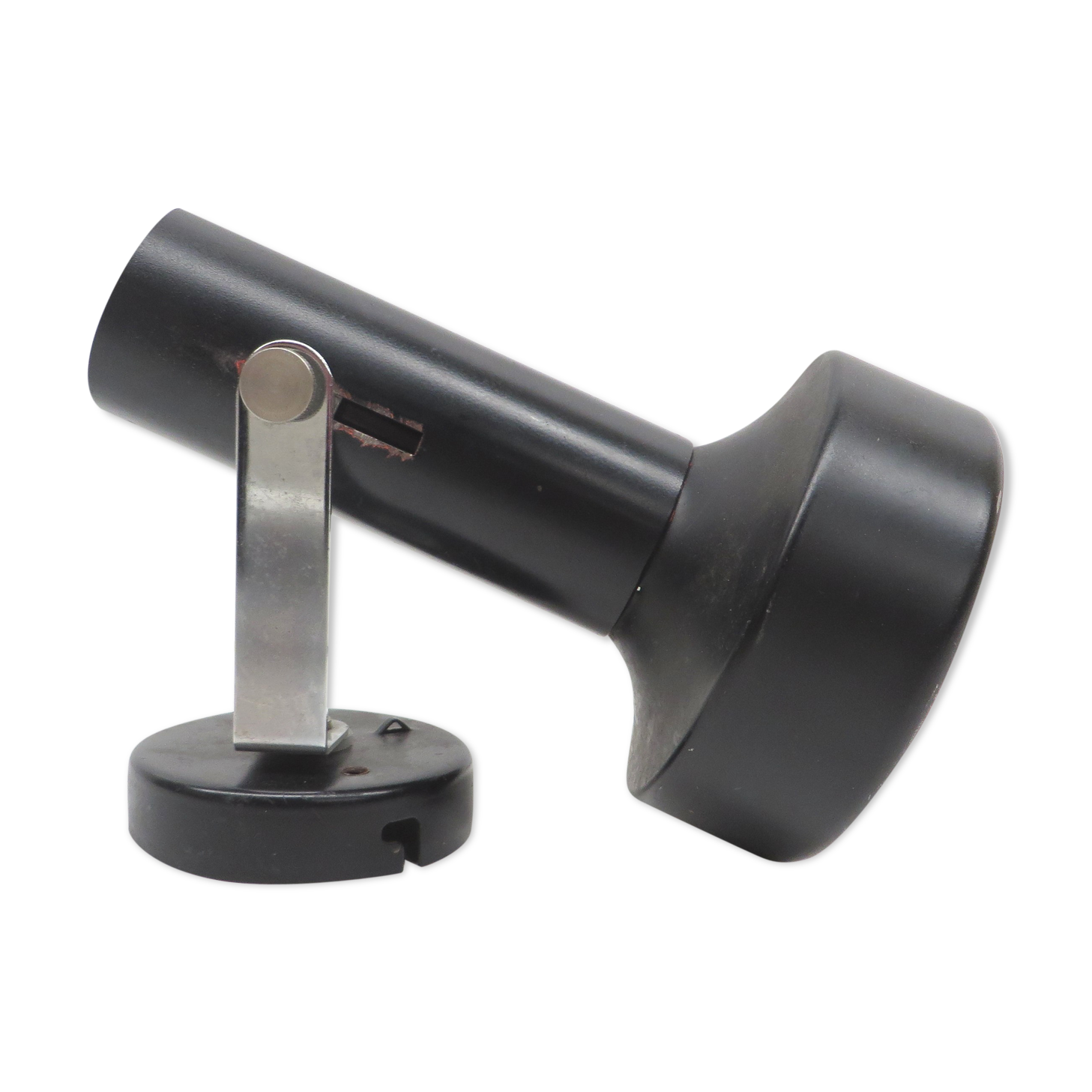 Adjustable vintage spot in black metal from the 70s