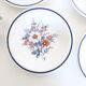 Set of 4 plates caps Stafforshire Alpine Rose