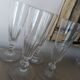 4 Baccarat champagne flutes late 19th century