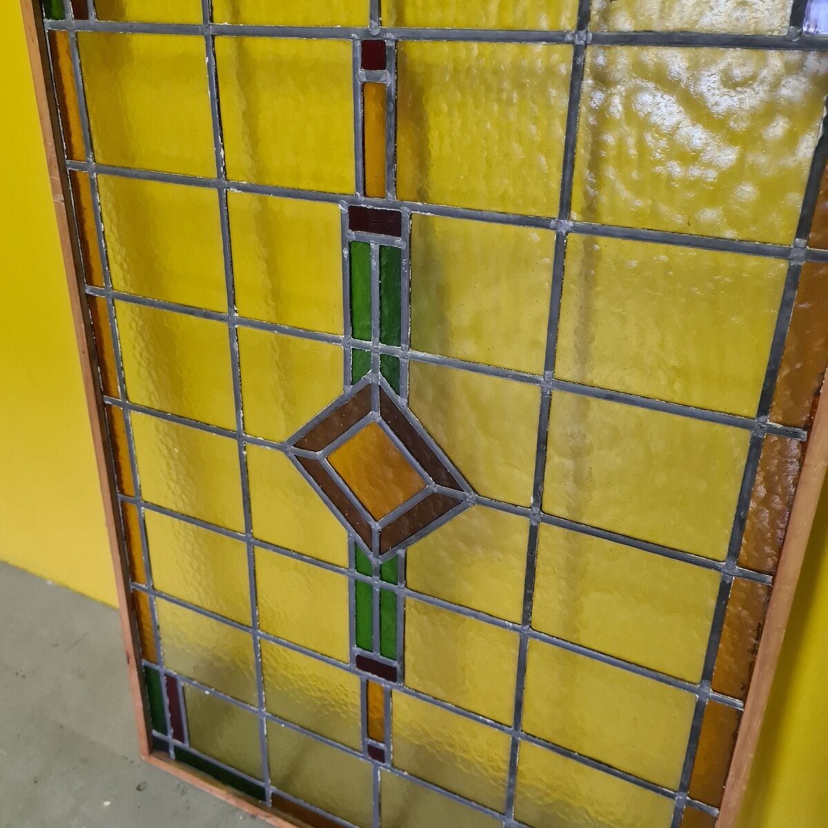 Dutch art deco stained glass window