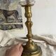 Large antique bronze candle holder 26 cm Louis XV style