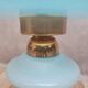 Lampe vintage en opaline bleue – esprit boudoir