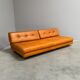 Cognac leather daybed / sofa, 1960s