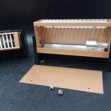 Pair of metal and brass bedside wall lights by Paul Neuhaus, Germany, 1950s Bauhaus