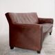Oxblood leather sofa DeSede DS-72b