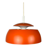 Vintage pendant Temde Leuchten orange metal