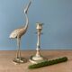 Antique brass candlestick holder