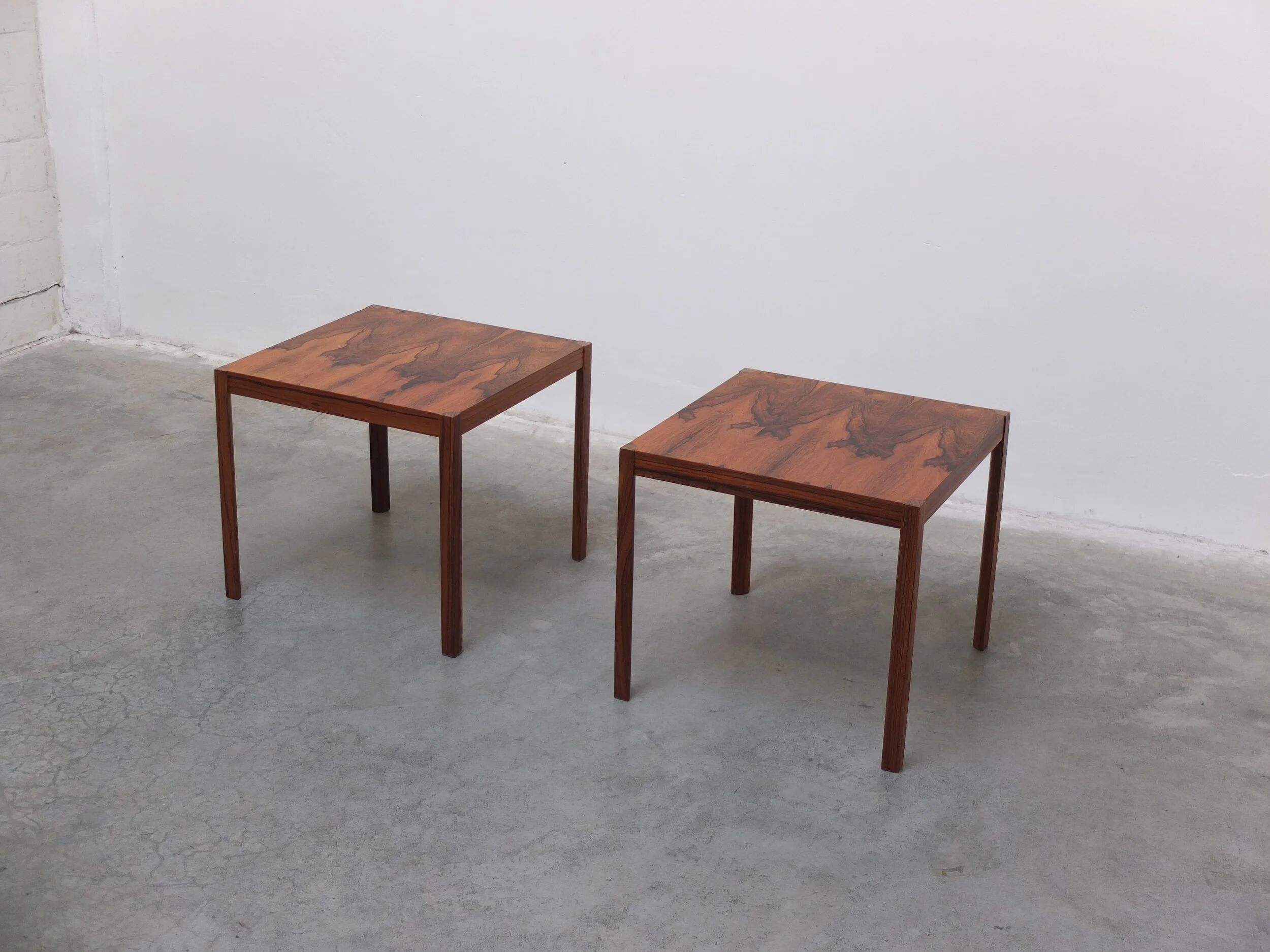 Pair of side tables in rosewood by Wilhelm Renz, 1960s