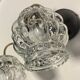 Pair of swan neck wall lights brass globe glass bubble vintage decoration